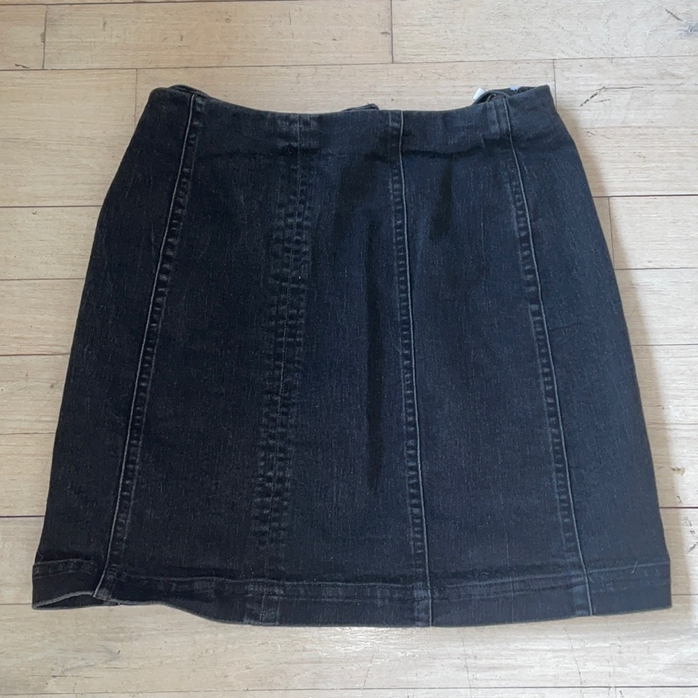 Honey Belle black denim mini skirt
